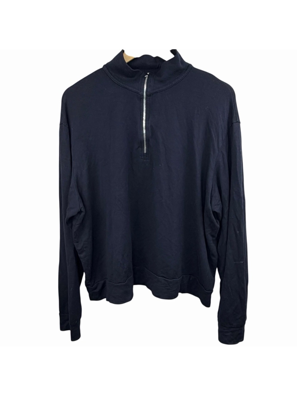 Bleusalt Navy Blue Quarter-Zip Long Sleeve Shirt in Size 5 XXL